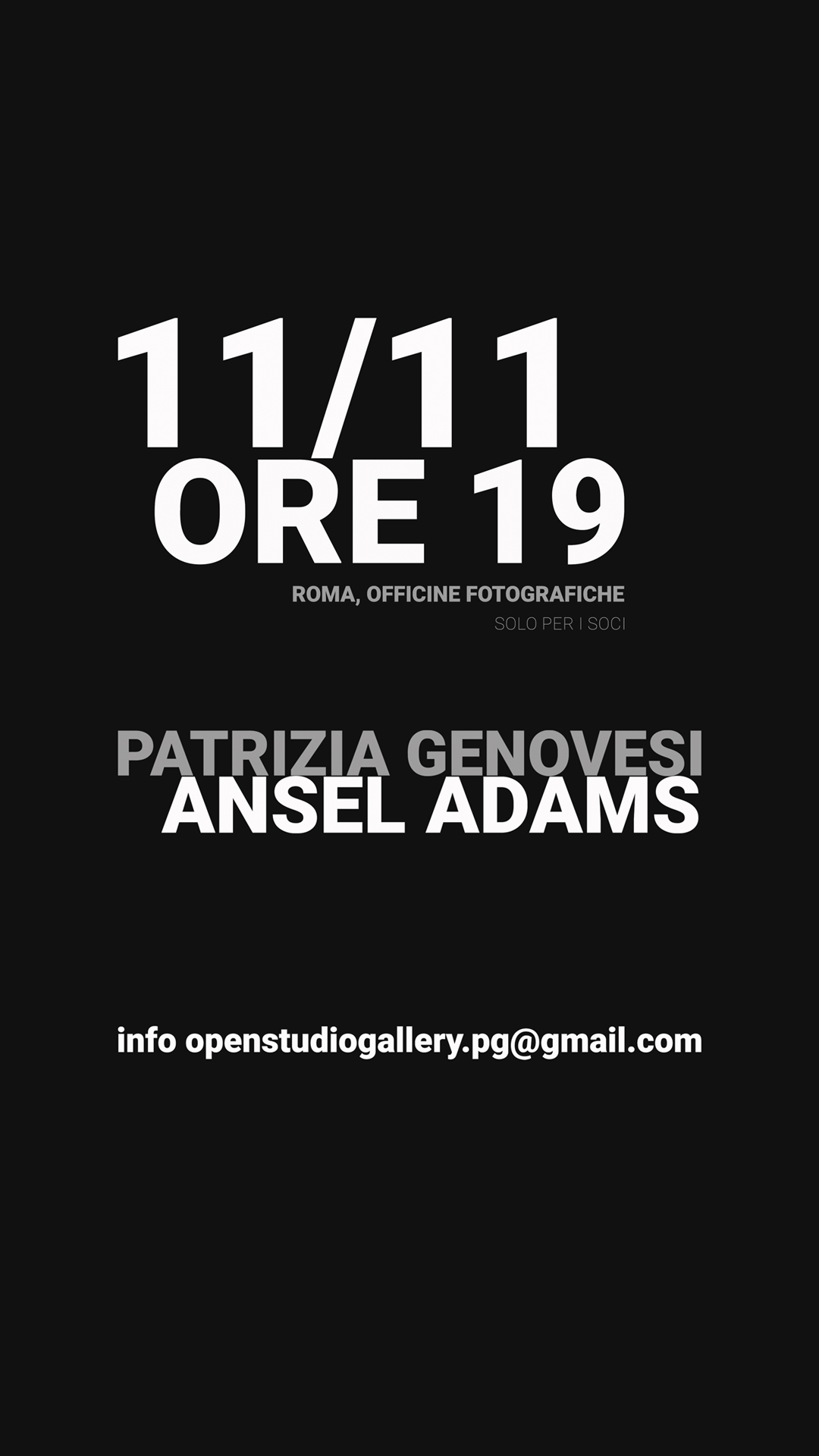 Ansel Adams seminario Patrizia Genovesi a Officine Fotografiche Roma